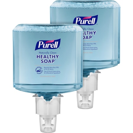 PURELL Soap Refills, Foam, f/ES6 Dispenser, 1200ml, Blue, PK 2 GOJ647002